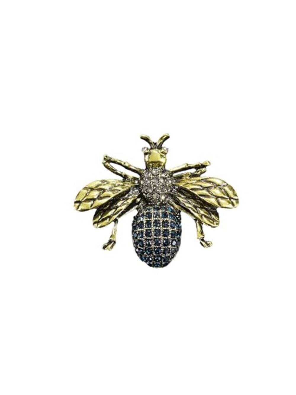 Alloy Rhinestone Bee Brooch for Women Men Sparkling Crystal Insect Lapel Pin